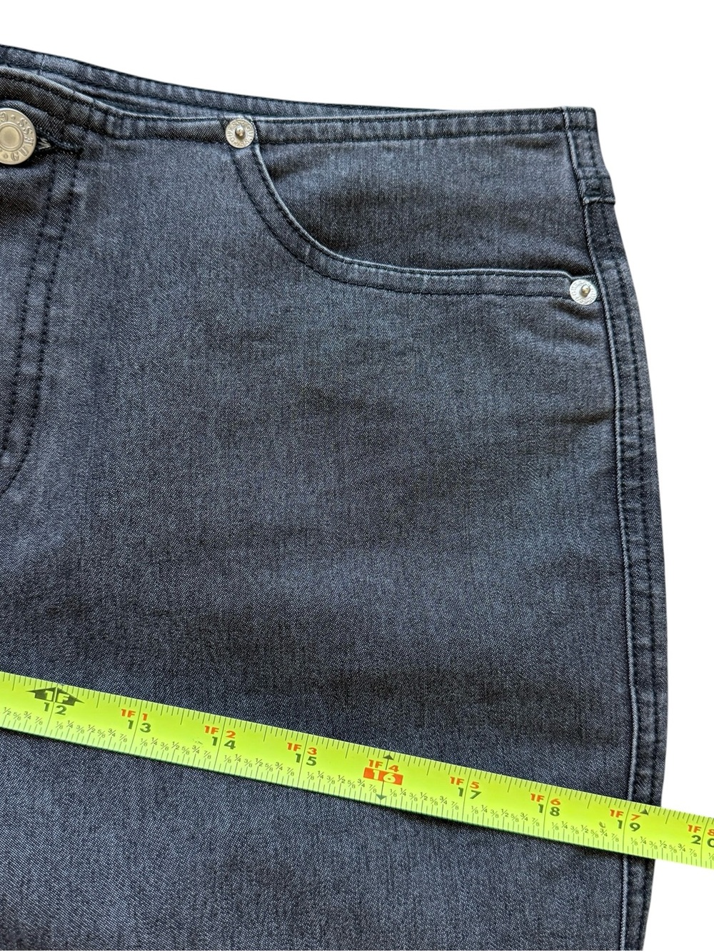 Guess Jeans Black Wash Flare Bootcut Stretch Denim Jeans 31 Y2K Low Rise Retro - Picture 7 of 13
